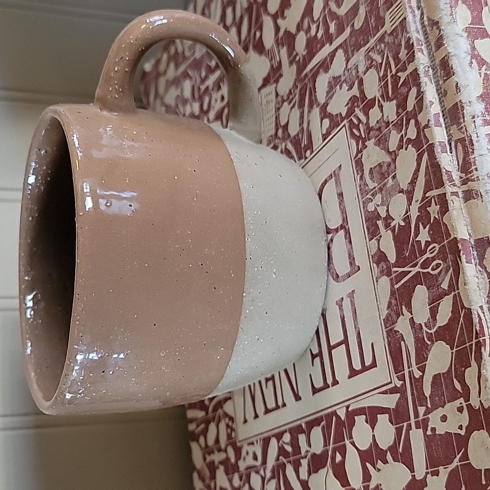 Set of 2 Speckled Stoneware Glazed Coffee Mugs 3" - Picture 3 of 8